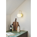 Nordlux wall luminaire FRANCA E14 IP20, glossy, brass, white 