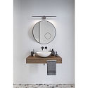 Luminaire de miroir IP S13 60 IP44, acier brossé 