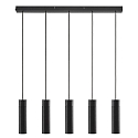 Luminaire � suspension TILO 5 flammes, rond GU10 IP20, noir gradable