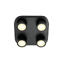 ceiling luminaire CLYDE 4 flames IP20, black dimmable