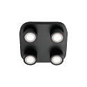 Nordlux ceiling luminaire CLYDE 4 flames IP20, black dimmable
