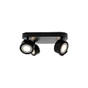Nordlux ceiling luminaire CLYDE 4 flames IP20, black dimmable