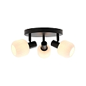 Nordlux Luminaire de plafond MILFORD MINI 3 flammes E14 IP20, noir gradable