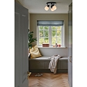 Nordlux Luminaire de plafond MILFORD MINI 3 flammes E14 IP20, noir gradable