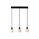 Nordlux Luminaire � suspension MILFORD MINI 3 flammes E14 IP20, noir gradable