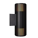 Luminaire mural d'ext�rieur ALUDRA DOUBLE E27 IP54, seaside noir gradable