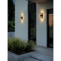 Luminaire mural d'ext�rieur ALUDRA DOUBLE E27 IP54, seaside noir gradable