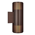 Nordlux Luminaire mural d'ext�rieur ALUDRA DOUBLE E27 IP54, seaside brun m�tallique gradable