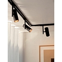 1-phase spot JEROME LINK set of 3 GU10 IP20, black dimmable