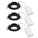 Nordlux Lumière encastrée MONOLO lot de 3 IP20, noir gradable 4,8W 70 | 230 | 450lm 3000K 36° 36° CRI 80