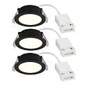 Lumière encastrée OLEA lot de 3 IP65 | IP20, noir  4,4W 345lm 2700K 110° 110° CRI 90