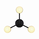 Nordlux ceiling luminaire CONTINA 3 flames G9 IP20, black dimmable