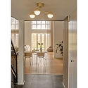 ceiling luminaire CONTINA 3 flames G9 IP20, brushed brass dimmable