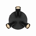 Nordlux ceiling luminaire BOSTON 3 flames GU10 IP20, black dimmable