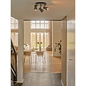 Nordlux ceiling luminaire BOSTON 3 flames GU10 IP20, black dimmable