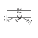 Nordlux ceiling luminaire KELVIS 3 flames GU10 IP20, black dimmable