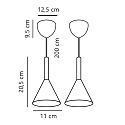 Nordlux pendant luminaire KELVIS set of 2 GU10 IP20, black dimmable