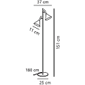 Nordlux Lampadaire KELVIS GU10 IP20, noir 