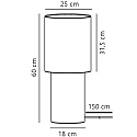 Nordlux Lampadaire IZARA 60 E27 IP20, beige 