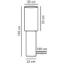 Nordlux Lampadaire IZARA 110 E27 IP20, beige 