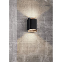 Nordlux outdoor wall luminaire NICO 22 ROUND MAXI GU10 IP54, black dimmable