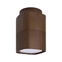 Nordlux Plafonnier ext�rieur SIDARA angulaire, perfor�, r�sistant � l'air marin E27 IP54, seaside brun m�tallique