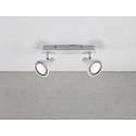 Nordlux Luminaire de plafond EIK � 2 flammes, r�glable GU10 IP20, blanc mat gradable