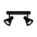 Rampe de projecteurs EIK � 2 flammes, r�glable GU10 IP20, noir mat gradable