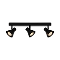Rampe de projecteurs EIK 3 flammes, r�glable GU10 IP20, noir mat gradable