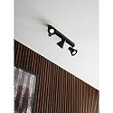 Rampe de projecteurs EIK 3 flammes, r�glable GU10 IP20, noir mat gradable