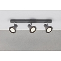 Nordlux Luminaire de plafond EIK 3 flammes, r�glable GU10 IP20, gris, mat gradable