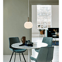 Nordlux Nordlux Pendant luminaire ALTON 25, shade � 25cm, height 33cm, pendulum 300cm, E27, white / brass / black