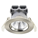 Nordlux Plafonnier encastré FREMONT rond, pivotant IP23, argent