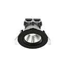 Plafonnier encastr� FREMONT lot de 3 IP23, noir 
