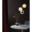 Nordlux Luminaire à suspension LILLY E14 IP20, laiton, blanc opale, noir  