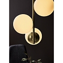 Nordlux Luminaire à suspension LILLY E14 IP20, laiton, blanc opale, noir  