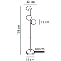 Nordlux Lampadaire LILLY E14 IP20, laiton 