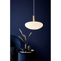 Nordlux Pendant luminaire ALTON 35, E27, canopy black, glass opal white, cable white