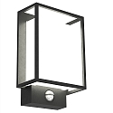 Luminaire mural d�ext�rieur NESTOR SENSOR angulaire, avec capteur, avec diffuseur IP44, noir profond 
