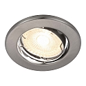 Plafonnier encastr� CANIS rond, lot de 3 GU10 IP20, nickel gradable