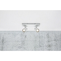 Spot FRIDA � 2 flammes, r�glable GU10 IP20, blanc trafic 