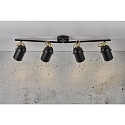 Nordlux Luminaire de plafond LOTUS 4 flammes E14 IP20, laiton, noir  