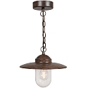Luminaire � suspension LUXEMBOURG avec abat-jour E27 IP33, rouille gradable