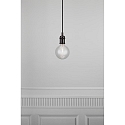 Luminaire � suspension AVRA E27 IP20, chrome, noir  
