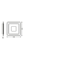 Ledvance Luminaire de plafond SMART+ ORBIS SADDIE 500X500MM RGB + TW angulaire, Tunable White, RGB, contr�lable via WLAN / WIFI IP20