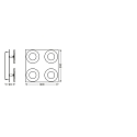 Ledvance Luminaire mural SMART+ WIFI ORBIS WALL WAVE 300X300MM TW 4 flammes, angulaire, Tunable White, contr�lable via WLAN / WIFI IP44