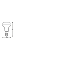 Ledvance Lampe � r�flecteur LED SMARTWFR5040 3W 220VRGBW E14 4X1 LEDV RGBW, contr�lable via WLAN / WIFI