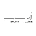 Ledvance Rail porteur pour système de câbles lumineux TRUSYS FLEX P RAIL 1500 5P END WT 5 pôles, blanche