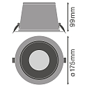 Ledvance Panneau � LED BIOLUX HCL DL DN150 S TW DALI contr�lable par DALI, Tunable White, gradable