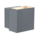 Luminaire mural d'extérieur LED CYBO grand, angulaire, rotatif IP65, gris 